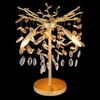 Kryształowa nocna lampka Queena 64138TG glamour bursztynowa złota