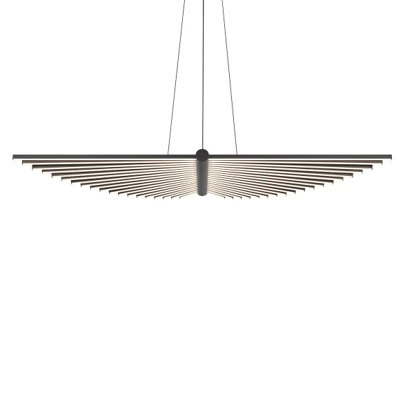 Metalowy żyrandol Seraph QN-SERAPH-LP-L-BLK LED 57W 3000K matowy czarny