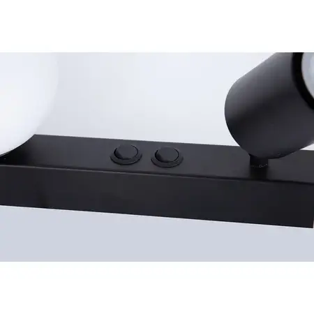 Okrągły ścienny kinkiet Tavira 41259 szklana kula biała czarna