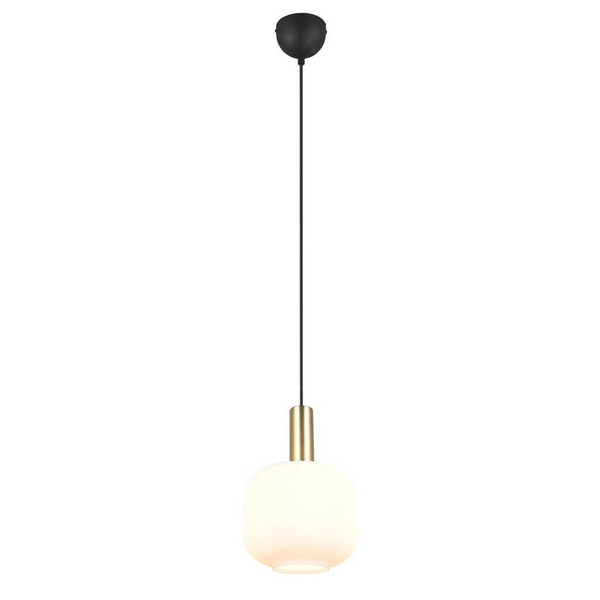 Lampa wisząca DIVA 319800108 pojedyncza metalowa czarny złoty biały