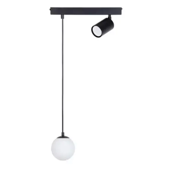 Kulista lampa wisząca Tavira 41482 tubka metalowa czarna