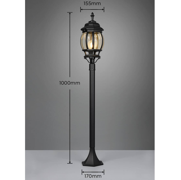 Zewnętrzna latarnia metalowa Elvo 406960132 IP23 czarna