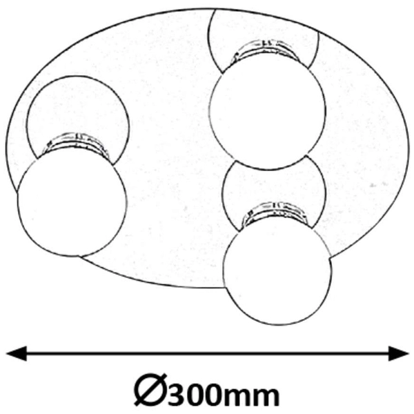 Plafon LAMPA sufitowa BECCA 2113 Rabalux łazienkowa OPRAWA szklane kule balls IP44 białe chrom