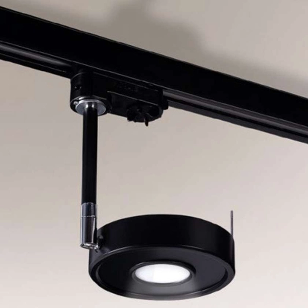 LAMPA sufitowa FUSSA IL 6620 Shilo okrągła OPRAWA metalowa LED 10W 3000K do 3-fazowego systemu szynowego czarna