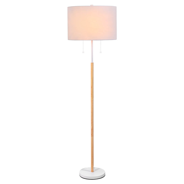 Stojąca lampa podłogowa Fogo LP-0304/2F WH Light Prestige do salonu biała