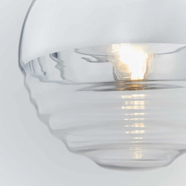 Wisząca lampa ball Paloma 68959 Endon nad stół transparentna chrom