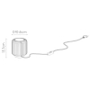Lampka na stolik TURBIN 26500/05/36 Lucide LED 5W 3000K szara