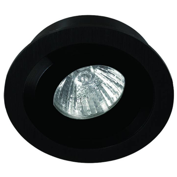 Oczko LAMPA sufitowa PIO nero Orlicki Design metalowa OPRAWA podtynkowa wpust orkągły czarny srebrny