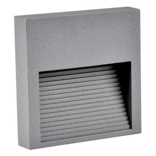 LAMPA schodowa Q9 LED 313751 Polux metalowa OPRAWA kwadratowa LED 3W 4000K ścienna IP44 grafitowa