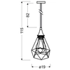 Druciana lampa zwieszana Graf 31-62888 metalowa czarna