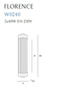 Kinkiet LAMPA ścienna FLORENCE W0240 Maxlight szklana OPRAWA okrągła glamour mosiądz przezroczysta