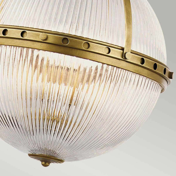 Kulista lampa wisząca Aster KL-ASTER-P-NBR Kichler nad stół szkło mosiądz