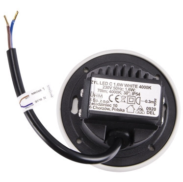 Zewnętrzna LAMPA wpuszczana AZYL LED 03905 Ideus okrągła OPRAWA schodowa LED 1,6W 4000K outdoor IP54 biała