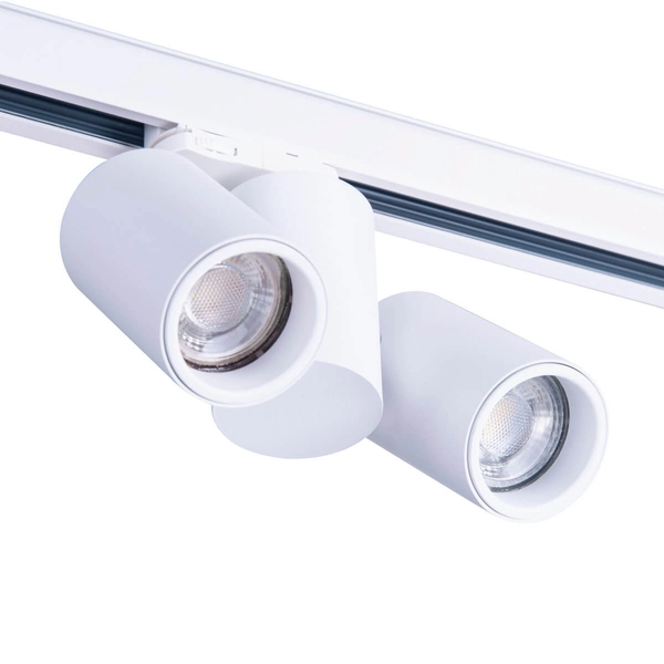 Ruchoma lampa Megara AZ4442 do 3-fazowego szynoprzewodu biała