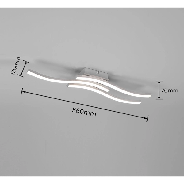Przysufitowa lampa do salonu Route R62473407 LED 5W 4000K srebrny