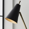 Lampka biurkowa L&-193064 Light& stożkowy klosz czarny mosiądz