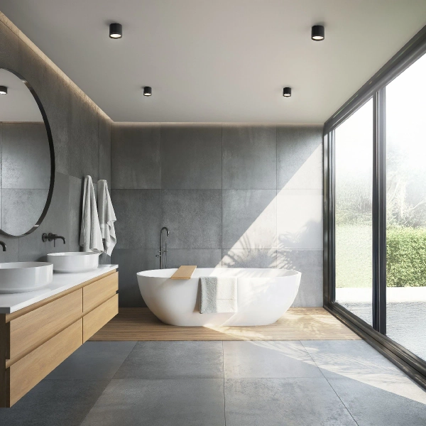 Lampa nad blat sufitowa Viwo 10594 tubka okrągła IP44 czarny