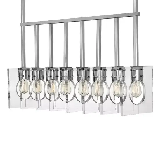 Lampa wisząca na łańcuchu LUDLOW QN-LUDLOW8-PN polerowany nikiel