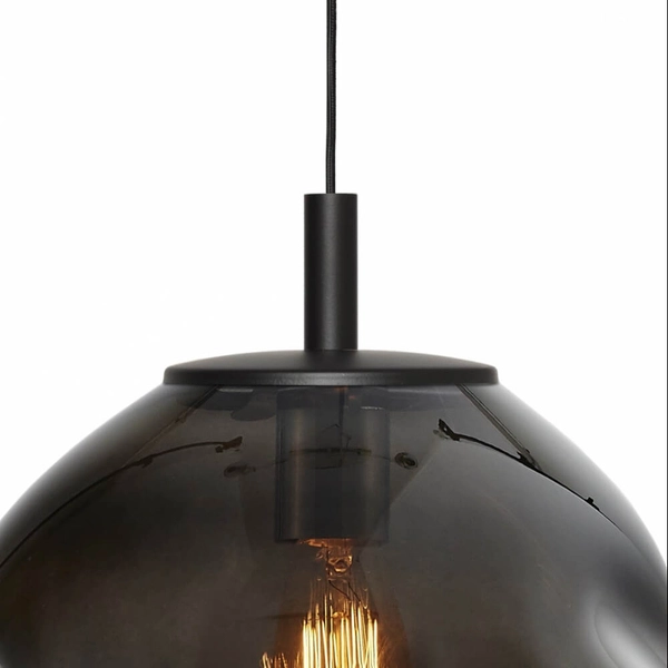 Nowoczesna lampa wisząca AVIA 11154108 Kaspa szklana czarna