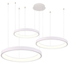 Wisząca lampa Agnes AZ5025 38+58+78 LED 120W z pilotem pierścienie biała