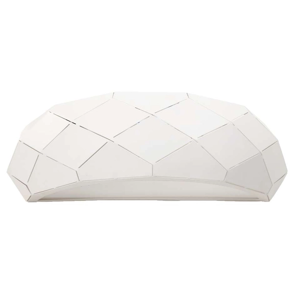 Kinkiet LAMPA ścienna REUS LP-8069/1W WH Light Prestige geometryczna OPRAWA półokrągła przyścienna biała