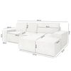 Narożnik materiałowy z funkcją spania PILLOW 5900168831063 M do salonu