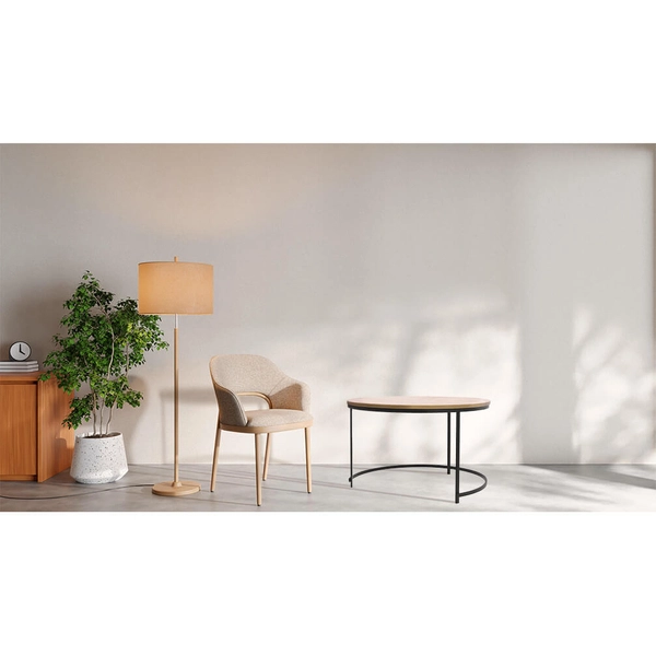 Kawowy stolik do salonu Kaja Home KS-29 STOLIK Kaja metalowy dębowy czarny