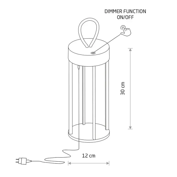 Ogrodowa lampa stołowa NALA LED 11537 LED 4W 2700K IP54 biała