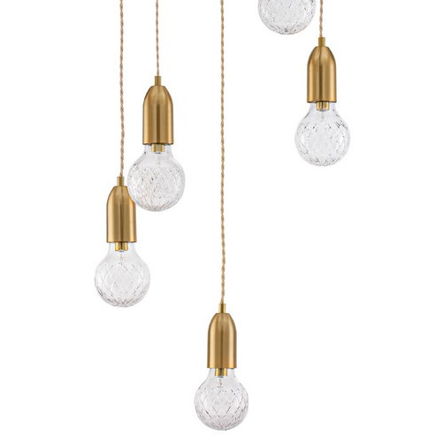 Wisząca lampa glamour Bani do jadalni nad stół złota