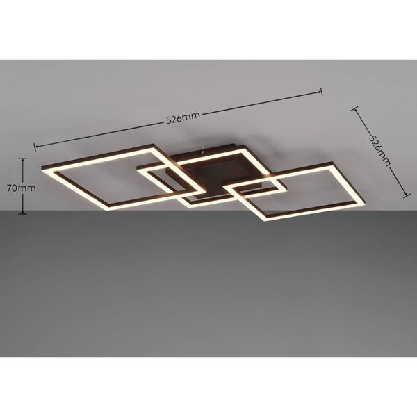Ledowa lampa sufitowa ASTRIL DL132-64493 LED 31W 3000K ramki czarne