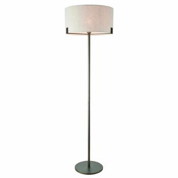 Tkaninowa lampa stołowa Hayfield 72631 Endon do pokoju brązowa beżowa