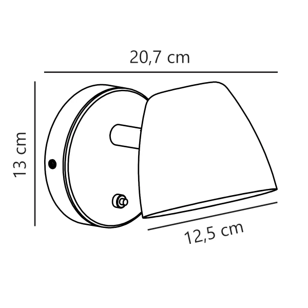 Kinkiet ścienny metalowy THEO 2112631003 drewniany czarny