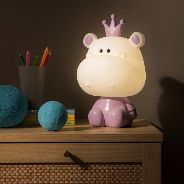 Lampka LED na komodę Hippo KDR-613B-PE Zumaline 3W 4000K fioletowa biała