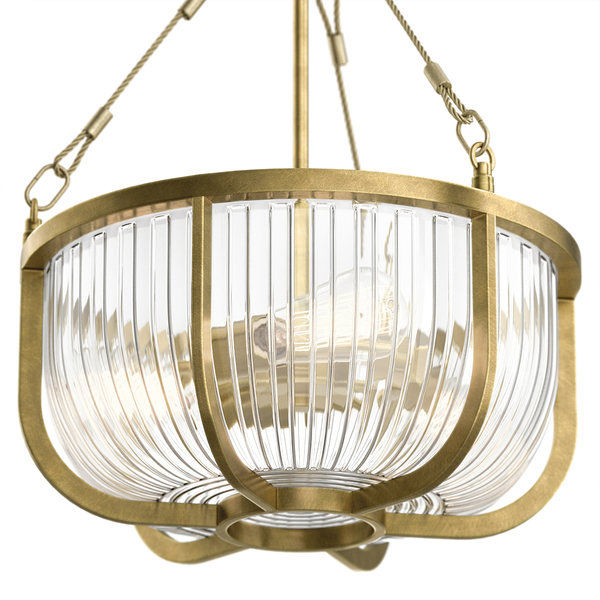 Wisząca lampa QN-ROUX3-NBR nad stół kopuła mosiądz
