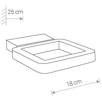 Elewacyjna lampa LED 15W 3000K tarasowa IP54 czarne THIKA OUTLET