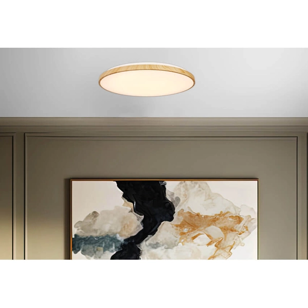 Plafon sufitowy do salonu Tens 16-33949 LED 24W 3000-6000K drewniany