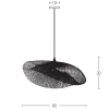 Geometryczna wisząca lampa 19103 do salonu bambusowa brązowa