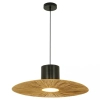 Ekologiczna wisząca lampa 23070 kapelusz papierowy czarny