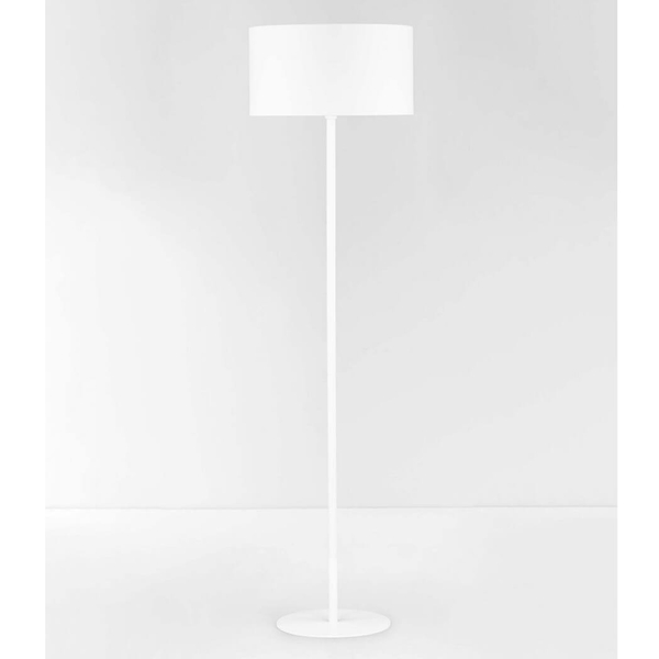 Lampa stojąca GUAVIARE LE44953 do salonu okrągła metalowa biała