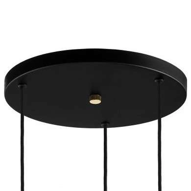 Loftowa LAMPA wisząca LONGIS 10877305 Kaspa szklana OPRAWA skandynawski ZWIS kaskada złota przezroczysta czarna