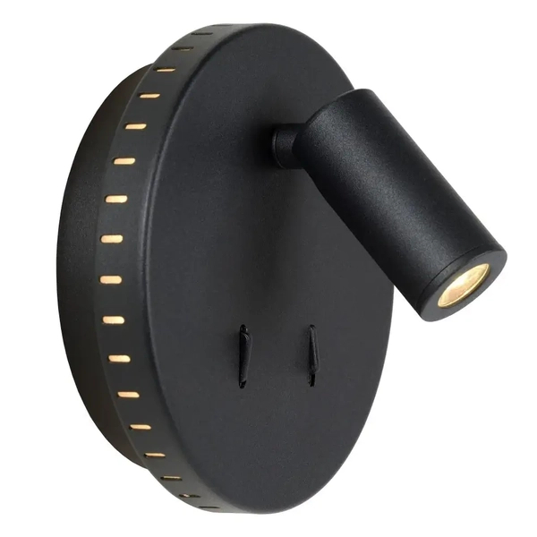 Ścienna lampa nad łóżko BENTJER 79201/09/30 Lucide LED 6W+3W 3000K czarny