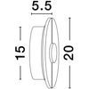 Lampa ścienna okrągła MAIRANA LE44619 LED 12W 3000K moneta złota biała