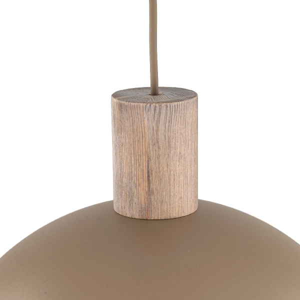 Wisząca nad stół lampa Oslo Sabia 11010 okrągły abażur beżowy