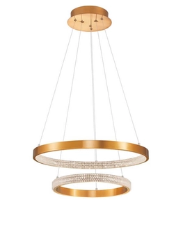 Wisząca lampa pokojowa Moron z kryształkami LED 60W 3000K złota