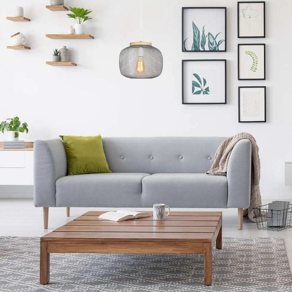 Loftowa LAMPA wisząca RUPERT 5237 Rabalux metalowy ZWIS ażurowy do przedpokoju okrągły szary