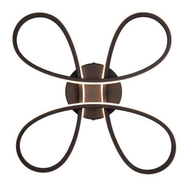 Metalowa lampa sufitowa do salonu Fly 645610132 LED 22W 3000K czarna biała