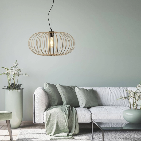 Ekologiczna lampa wisząca Racoon industrial drewniana