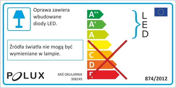 Nocna lampa stojąca MIŚ 308245 LED 2,5W 3000K dziecięca animals różowa