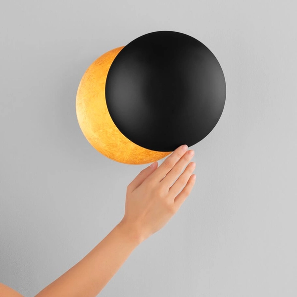 Ścienny kinkiet designerski PAIJAN LE44458 LED 6W 3000K okręgi czarny złoty