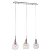 Salonowa lampa wisząca Elektra szklane krople chrom